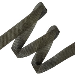 Окантовочная лента-бейка, цвет Тёмно-Серый 22мм (на отрез)  в Нижнекамске