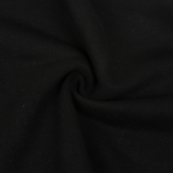 Ткань Футер 3-х нитка, Петля, цвет Черный (на отрез)  в Нижнекамске
