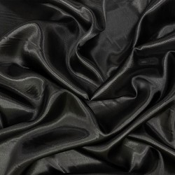 Ткань Атлас-сатин, цвет Черный (на отрез)  в Нижнекамске